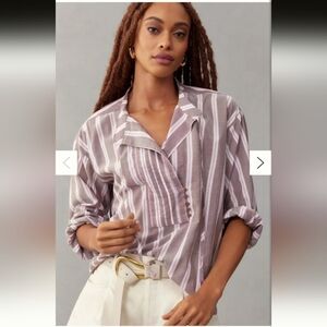 Anthropologie Pilcro Long-Sleeve Popover Top Size Small EUC